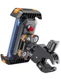 2025 Upgraded Motorrad Handyhalterung, Universal Handyhalterung Fahrrad Lenker [Doppelt Vibrationsgedämpft +Metallkugelgelenk] -360°drehbar für iPhone 16 Pro/Samsung S24 Ultra(4,7-7,2''Smartphone)