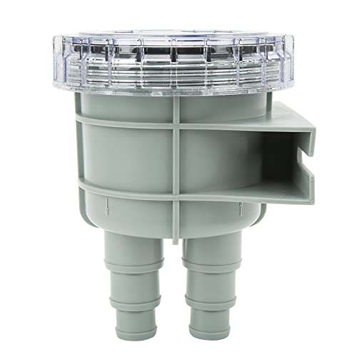 Fockety Meerwasser-Siebfilter, ABS-Kunststoff Transparentes Gehäuse Anschlüsse in verschiedenen Größen Marine Intake Kühlwasserfilter Abnehmbarer Deckel Marine-Boot-Ansaugung