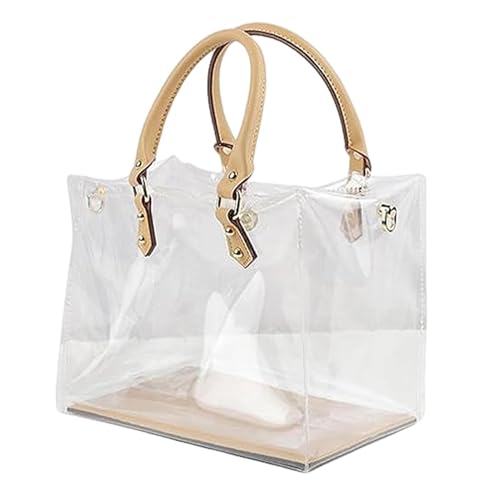 Whnbuij Clear Stadium Tote Bag - Transparente Geldbörse, Zipper -Handtasche | -zugelassene Umhängetasche für Konzertstätten, Sicherheitsförderung für Sportveranstaltungen, Small -Carry-All-für Gam