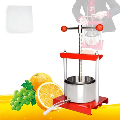 Obst-Cider Presse, manuelle Traubenpresse & Crusher für hausgemachten Saft, Gemüse, Käse, Tinktur, Kräuter, Olivenöl und Honig
