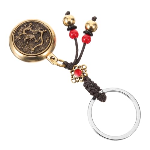 FRCOLOR Geldübertragung Schlüsselbund Sternzeichen Drache Schlüsselanhänger Auto Schlüssel Halter Dekorativer Schlüsselring Feng-shui-schlüsselanhänger Kette Hängendes Messing