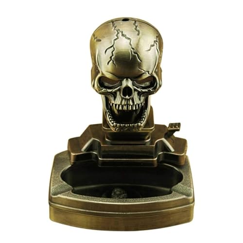 WSDSM Metall-Ornament-Feuerzeug, 2-in-1-Aschenbecher-Feuerzeug, Metall-Retro-Butan-Feuerzeug, Geschenk for Freunde und Kollegen