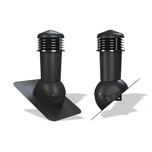 Luftkamin mit Kondensatablauf WIRPLAST Ø125 UNTER GONT Bitumen PAPE - Dachlüftung, WiroVent PLUS, Montageset, Schrägdach