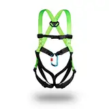 FLG Safetytec® Auffanggurt mit Aluminium Schraubkarabiner und Transporttasche - optimaler Fallschutz bei Höhenarbeiten