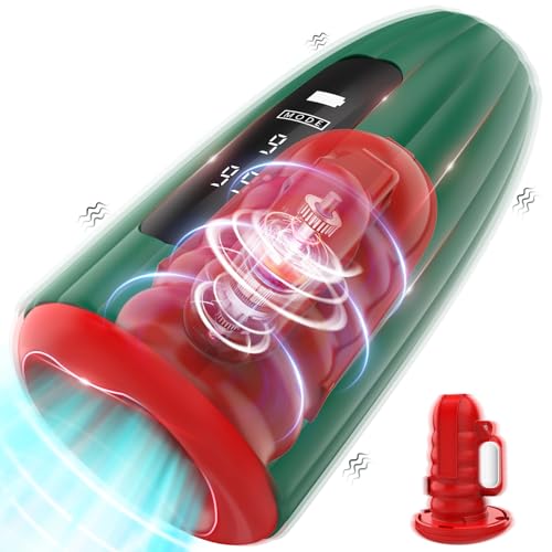 360° umwickeltes Elektrischer Masturbator Groß Penistrainer Vibrator Sex Spielzeug für Männer, HeizfunktionPenisvibrator 9 Vibrations für Training längere Ausdauer, Eichel Stimulator Sexspielzeug solo