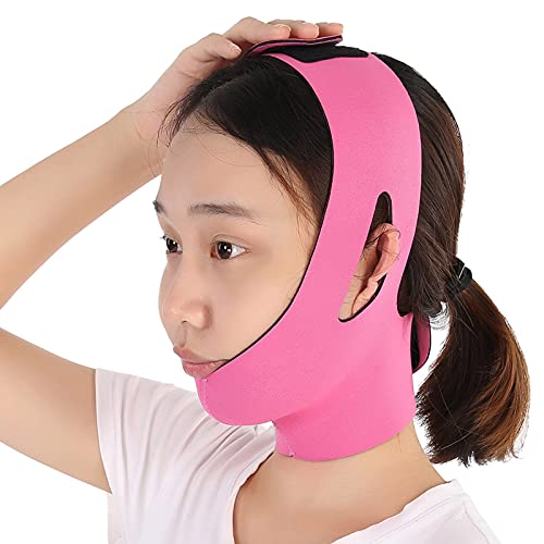 V-Line-Lifting, FaceLift Bandage Belt FaceLift Doppelkinnriemen (Rose Red) G Maskenentferner Gesicht Double Chin Skin (Rosenrot)