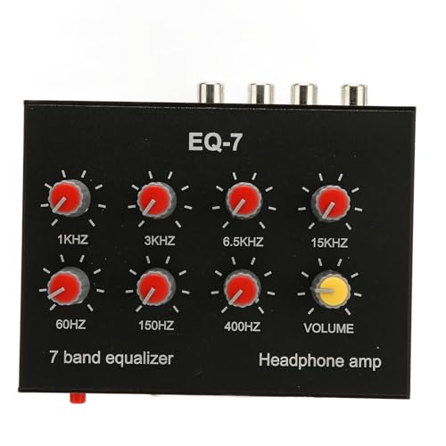 7-Band-Sound-Equalizer, 7-Band-Car-Audio-Equalizer, RCA-Ausgang, Eingang, 12 DB, Hohe Basseinstellung, Zweikanaliger Digitaler Equalizer, Subwoofer-Audiosysteme