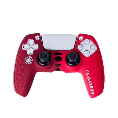 Offiziell lizensierte Schutzhülle kompatibel für PS5 Controller Zubehör FC Bayern München Anti-Rutsch Schutzhülle Skin Case für FIFA und Bundesliga Fans