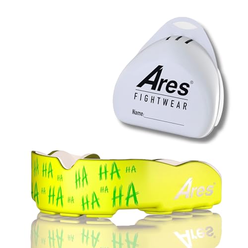 Ares Fightwear® Slim Fit Mundschutz Boxen inkl. Aufbewahrungsbox für Kampfsport, MMA & Athleten I Maximaler Zahnschutz dank optimaler Slim Fit Passform I Profi Mouthguard für Herren & Damen