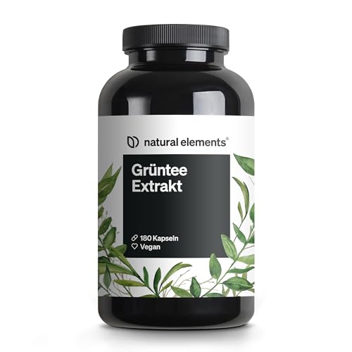 Grüntee Extrakt – 180 Kapseln – 1998 mg Grüntee Extrakt pro Tagesdosis – mit EGCG und Polyphenolen – vegan, hochdosiert, ohne unnötige Zusätze – in Deutschland entwickelt & laborgeprüft