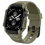 Spigen Rugged Armor Pro Hülle mit Armband Kompatibel mit Apple Watch 10 46mm (2024) - Vintage Khaki