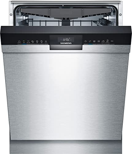 Siemens SN43ES14VE, iQ300 Smarter Geschirrspüler, Unterbau-Spülmaschine mit Besteckschublade, 60 cm, automatische Türöffnung dank autoOpen dry, besonders leise mit iQdrive-Motor, aquaStop, Edelstahl