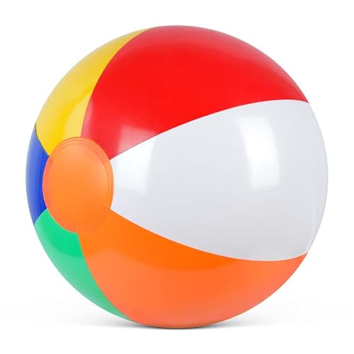 flintronic Aufblasbare Wasserbälle, Strandball in 40cm Durchmesser, Beachball in Regenbogenfarben, für Sommeraktivitäten im Freien, Wasserspiele, Schwimmbad-Strandparty