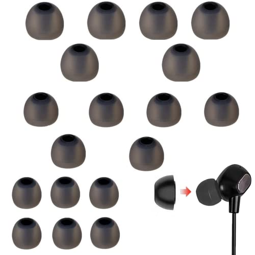 9 Paar Ersatz Silikon Ohrstöpsel, Aufsatz In-Ear Gummi Silikon Ohrpolster, rutschfeste Ersatz-Ohrstöpsel für Fast Alle In-Ear Headset Klein Größe Ersatz Ohrstöpsel, 3 Größe(S/M/L)