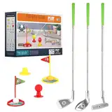 Hojalis 12Pcs Minigolf Set Spielzeug für Kinder, Minigolf Set mit Einziehbaren Golfschlägern, Minigolf Kinder 3-8 Jahre, Minigolf für Zuhause, Innen Außen Garten Sportspiel Geschenk für Jungen Mädchen