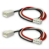 VUNIVERSUM 2 x 30cm Stück JST-XH Premium 2S 3Pin Balancerkabel Kabel Verlängerung Ladekabel XH Stecker auf Buchse 24AWG Adapterkabel für 7,4V Lipo Akku Modellbau RC Copter