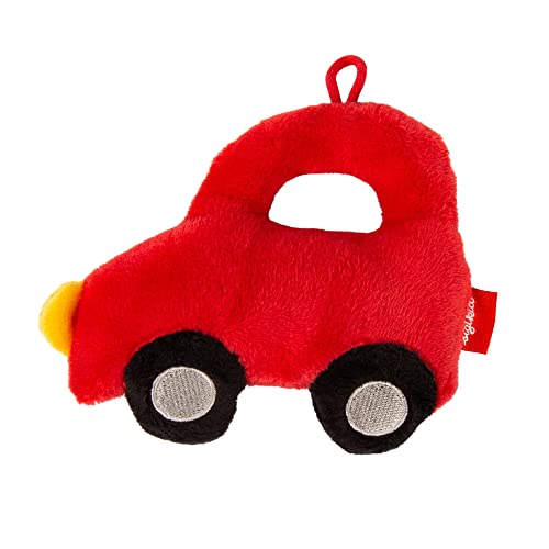 Sigikid Greifling Auto, RedStars Babyspielzeug mit Rassel: greifen, entdecken, spielen, für Babys ab Geburt, Art.-Nr. 42874, rot, 13x10x4 cm