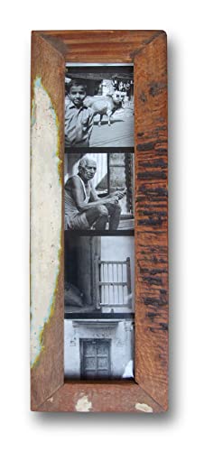 Nawemo Altholz Recycling Bilderrahmen Photopix-Passbilder, 24cm x 8cm