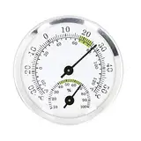 Hygrometer-Thermometer, Mini-Zifferblatt-Thermometer-Hygrometer für Humidoren, Gewächshaus, Garten, Zuhause, Sicher, Temperatur -30 Bis 50 ℃, Luftfeuchtigkeit 2 RH