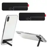 TIESOME Ultradünner Handy Ständer, 2 Stück Unsichtbar Einstellbare Vertikale Horizontale Platzierung Telefonständer Telefonhülle Metall Kick Stand Kompatibel mit jedem Handy
