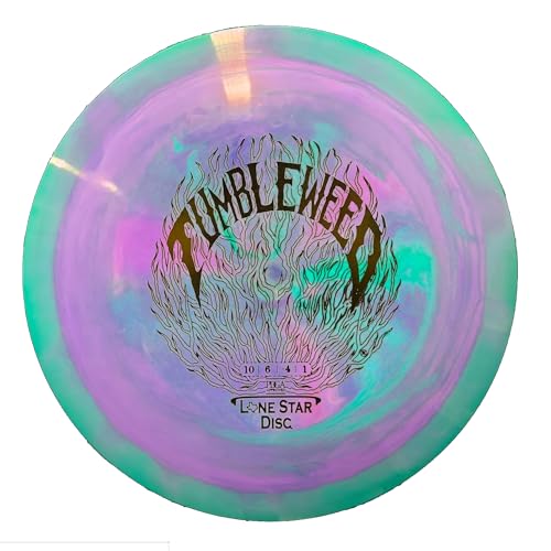 Lone Star Disc Bravo Tumbleweed, Understable Disc Golf Distance Driver, Künstler-Stempel, 160–169 g, langlebiger und glatter Premium-Kunststoff, einfache Entfernung für Anfänger, Farben können