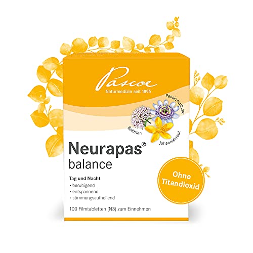 Neurapas balance: 100 Tabletten - pflanzliches Antidepressivum – Johanniskraut, Passionsblume & Baldrian – stimmungsaufhellend, entspannend & beruhigend – bei leichten depressiven Verstimmungen