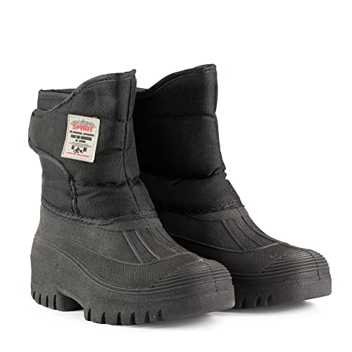 HORZE Stallschuhe wasserdicht Spirit, Stallstiefel Damen Kinder, Winterstallschuhe gefüttert, Schwarz, 40