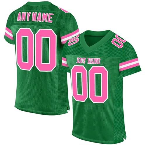 Personalisiert American Football Spieltrikots mit Name Nummer Personalisierte Trikot T-Shirt für Kinder Erwachsene Junge Mädchen Herrn Damen American Football Geschenke