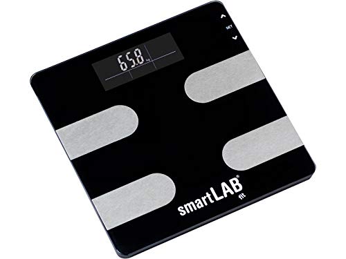 smartLAB fit Körperanalyse-Waage Digital zum Messen von Gewicht, Kalorien, Wasser, Muskel-Masse, Knochen. KEIN BLUETOOTH