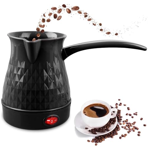 Elektrische Kaffeekanne, 500ML 600 W Elektrische Türkische Kaffeekanne, Elektrische Kaffeekocher, Waschbare Kaffeekanne, Elektrische Türkische Kaffeekanne für Zuhause, Büro, Mocca & Tee