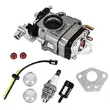 Nizirioo Motor Vergaser mit Benzinschlauch: Motor Vergaser mit Dichtung, Schlauch, Zündkerze und Benzinfilter für GX35 52cc 49cc 43cc 40cc Benzin Motorsense Heckenscher Freischneider