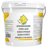 SOLUP Zitronensäure Pulver 5kg I Citronensäure Zitronensäure Lebensmittelqualität I Citric Scid Powder I Citronensäure Pulver Rein I Zitronenpulver zum Kochen zum Putzen natural Entkalker (5 kg)