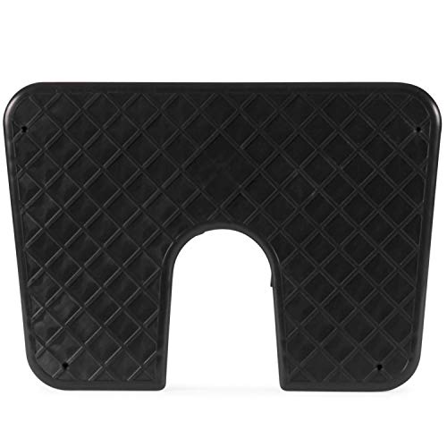 wellenshop Heckschutzplatte für Außenborder 320 x 220 mm Kunststoff Platte Schutz Boot Schlauchboot Spiegel Heck Farbe Schwarz