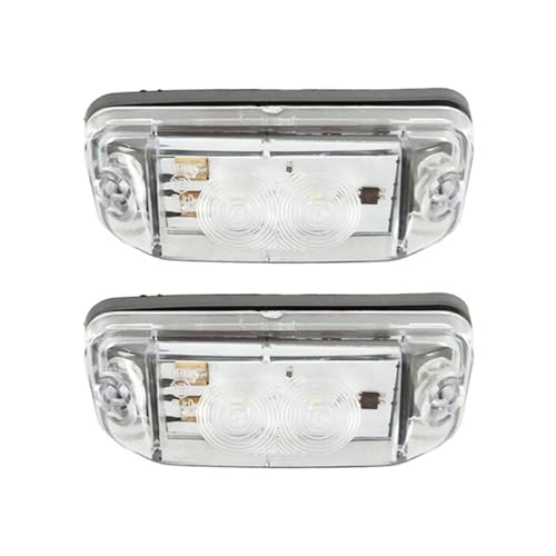 DEFESVCA 2 Stücke 24V LED Cab Dach Signalleuchten for Mercedes Benz Actros MP3 LKW Scheinwerfer Zubehör Teil OEM 0028200056 Weiß/Bernstein(White)