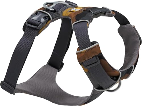 Ruffwear Front Range Hundegeschirr, reflektierendes Y-Geschirr, verstellbares, bequem gepolstertes Alltagsgeschirr für Spaziergänge und Hunderennen, 2 Leinenbefestigungen, Moonlight Mountains XS