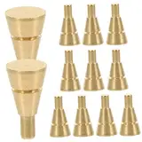 SUPVOX 12 Stück Mini -runder Griff zieht Minimöbel für Griffe Puppe Schubladen ziehen kleine Möbelaccessoires Schublade ziehen Mini Möbelzubehör Dollhouse Dekorationen Metall Golden
