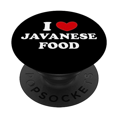 I Love Javanese Food, Ich liebe javanisches Essen PopSockets mit austauschbarem PopGrip