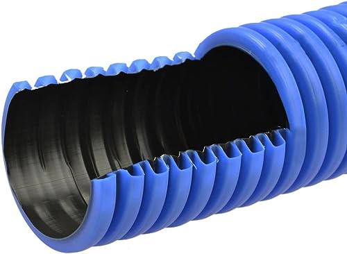 Doppelwandiger Kabelkanal aus Polyethylen mit gewellter Außenwand und glatter Innenwand Kabelbrücke 450N Wellrohr Wellrohr Verlegung im Erdreich Leerrohr Einzugshilfe 25m Ø 50mm