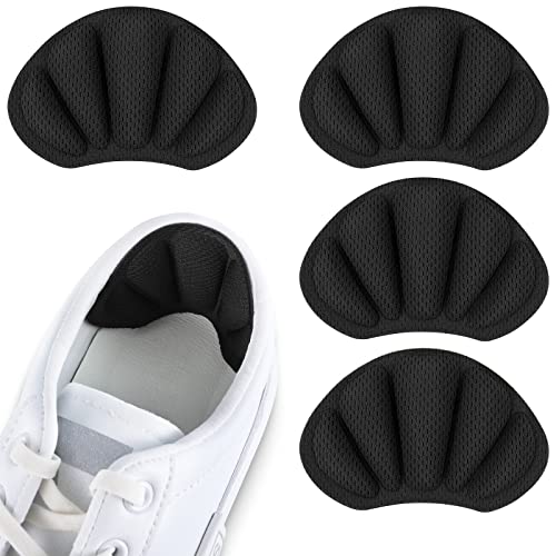 Flintronic 2 Paar Sneaker Reparatur Patch, Fersen Patch, Schuhe Ferse Reparatur Sneaker, Leder Fersenschutz, Fersenpolster Reparatur für die Meisten Arten, Schwarz
