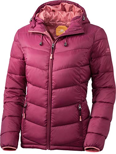 NORDCAP Damen Jacke in Daunenoptik, warme Steppjacke in Beere, tolle Übergangs- & Winterjacke, 100% Wattierung (Gr: 36-50)