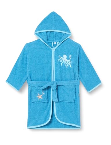 Playshoes Unisex Kinder Frottee-Bademantel Morgenmantel, Meerestiere, 98/104