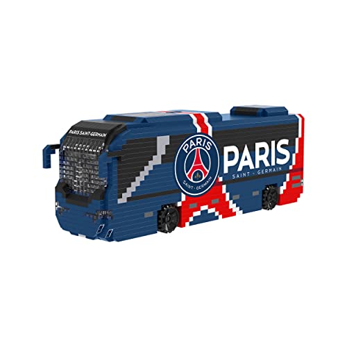 FOCO Offizielles Lizenzprodukt Paris Saint-Germain FC BRXLZ-Steine 3D-Fußball-Reisebus Bau-Set