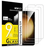 NEW'C 3 Stück, Panzer Schutz Glas für Samsung Galaxy S24 5G, Frei von Kratzern, 9H Härte, HD Displayschutzfolie, 0.33mm Ultra-klar, Ultrabeständig