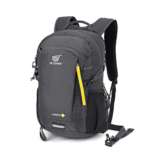 SKYSPER LANTC 20 Leicht Wanderrucksack 20L Klein Rucksack mit Rückenbelüftung Trekkingrucksack aus atmungsaktivem 3D Air Mesh Polyester Camping Outdoor Wandern Rucksack