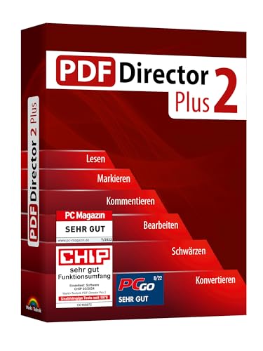 PDF Director 2 Plus - PDFs bearbeiten, konvertieren, schwärzen, schützen, Formulare ausfüllen für Win 11, 10, 8.1, 7