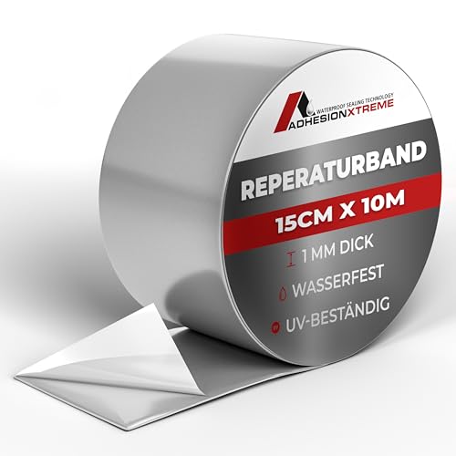 ADHESIONXTREME WATERPROOF SEALING TECHNOLOGY 15cm x 10m graues Reparaturband Dichtungsband Dichtband für Metalle,Regenrinne,PVC,wasserdicht wetterfest