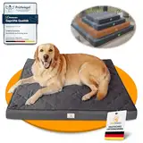 Orthopädisches Hundebett [Wasserdicht] - Die neue Lieblings-Hundematte deiner Fellnase, Rutschfestes Hundekissen, Hundekörbchen, Hundekorb, Bezug waschbar | Kleine bis große Hunde | 110x100x9 cm