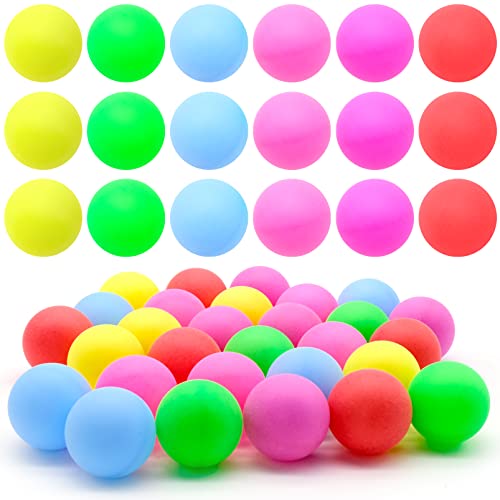 JJQHYC 30 Stück Tischtennisbälle Bunte Ping Pong Bälle 40 mm Kunststoff Tischtennisbälle für Katzenspielzeug, Partyspiele