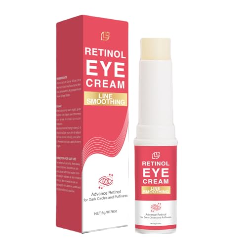 Retinol Augencreme für Augenringe und Schwellungen, Anti-Aging-Augencreme, Stick unter den Augen, spendet Feuchtigkeit und hebt die Augenhaut, reduziert Augenringe und Tränensäcke. Pflege für Frauen