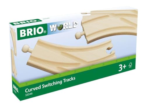 BRIO World 33460 Bogenweichen - Holzschienen Eisenbahn